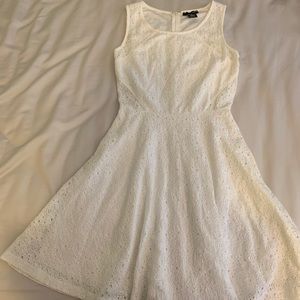 AQUA white lace dress